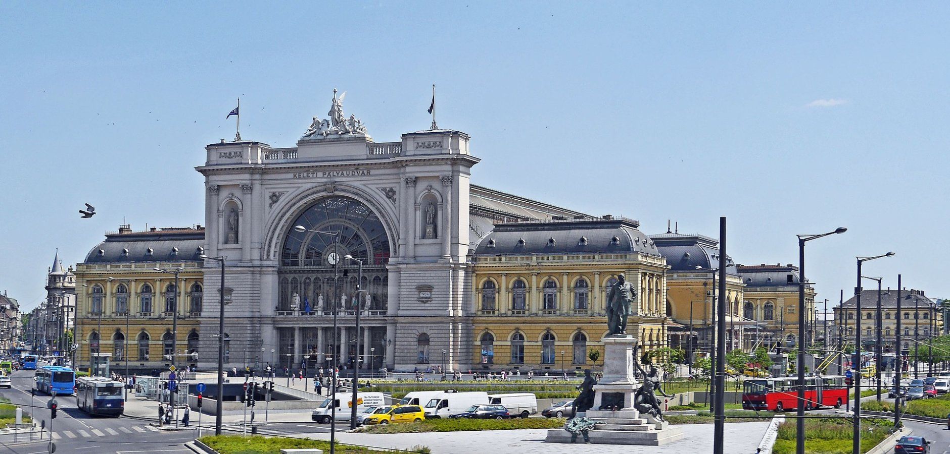 A budapesti Keleti Pályaudvar homlokzata.